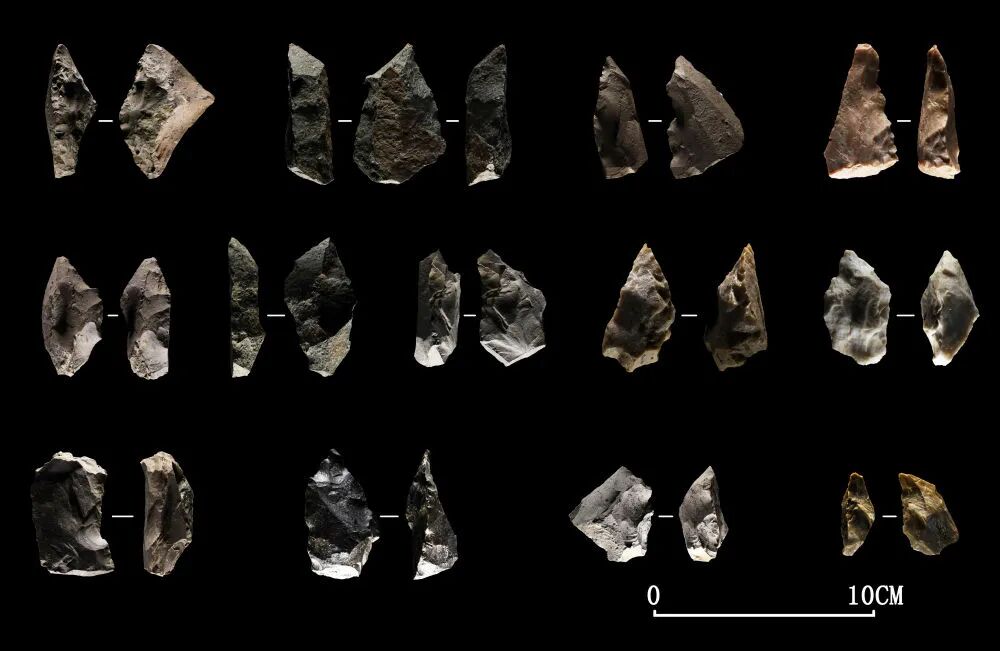 莫斯特技术风格石制品。(中国社科院供图) 莫斯特技术风格石制品。(中国社科院供图)
